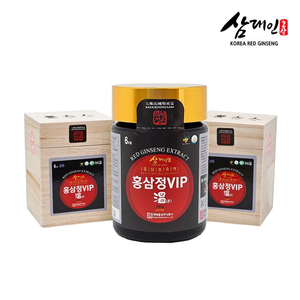 SAMDAEIN Red Ginseng Extract VIP ON 200g Premium 6-Year-Old Korean Red Ginseng High Ginsenoside 31.5mg _ Made in Korea